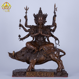 摩利支天菩萨佛像藏传佛教日式三面八臂光明天母菩萨佛母密宗摆件
