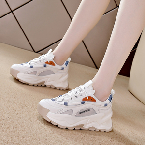 漫步佳人老爹鞋女2022年春季新款百搭女鞋子厚底透气网面运动休闲