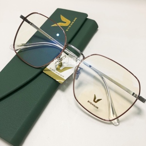 微帕v2630近视眼镜架 超轻合金复古方形男女同款v牌