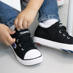 日本代购 champion冠军儿童帆布鞋休闲魔术贴板鞋童鞋