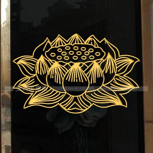 瑜伽馆瑜伽室莲花佛具店学校墙壁装饰贴画佛陀菩萨禅意自粘墙贴纸