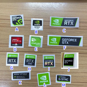 英伟达显卡标签原装正品笔记本NVIDIA贴纸 GTX GEFORCE CUDA标贴