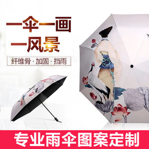 雨伞定制logo图案可印图片字照片订制广告伞来图印礼品定做伞订做
