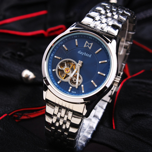 供应新款Daybird时尚正品两针男士钢带机械表 手表177516