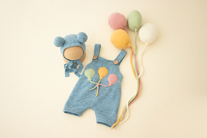 新生的儿拍照道具婴儿宝宝照相衣服儿童摄影服装影楼彩虹气球服饰