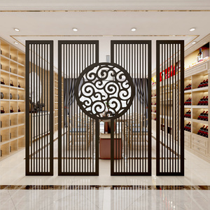 玄关窗花格栅不锈钢轻奢酒店金属背景墙镂空铁艺个性艺术1人付款200