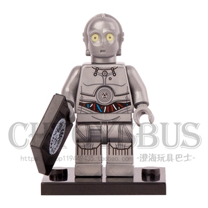 品高星球大战pg8023礼仪机器人灰c3po单款人仔sw766积木人仔玩具
