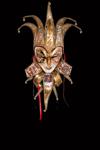 代购传统手工艺术品威尼斯意大利面具小丑casinò全脸化妆舞会女