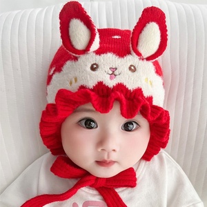 针织兔子帽子婴儿