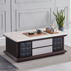 大理石功夫茶几简约现代带凳子办公室茶台茶桌电磁炉茶具套装一体