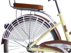 自行车电动车后轮防护网挡板护板儿童后座护网防夹脚护脚网后轮罩
