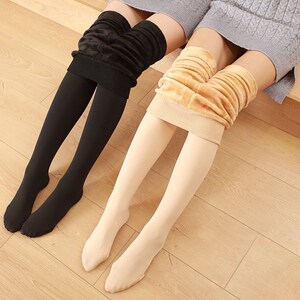 300g秋冬加绒加厚打底裤女光腿肉色连裤袜踩脚一体保暖裤外穿新品