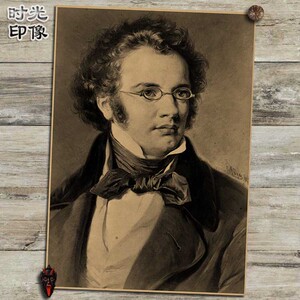 00reless淘宝复古奥地利古典作曲家海顿画像haydn海报 古典音乐大师