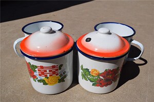 咖啡大号铁缸大司马缸铁茶缸陶瓷搪瓷水杯子加厚款大茶缸铁茶缸子