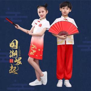 六一儿童节的衣服龙的传人演出服雪龙吟扇子舞蹈服装夏款中国风61