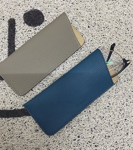 小众ins文艺简约头层牛皮眼镜套男女近视镜保护套 墨镜便携收纳包