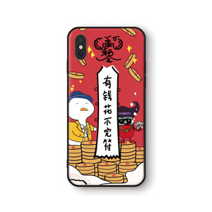 oppoa83a37a57a5m手机壳a77a79 a3 a7x a71a51有钱花不完符鸭