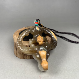 汉代和田玉牛头古玉老玉高古玉器包老保真文玩文房君子佩饰古董