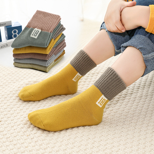 男童袜子秋冬8-10-12-15岁中大童春秋款全棉中筒儿童男孩吸汗防臭