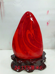 精品乌拉圭鸡血石南非红碧玉鸿运当头奇石观赏石原石石头收藏摆件