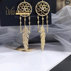 apm monaco羽毛垂坠耳环女耳坠ae10785oxy ae10785ox ae10785xbr