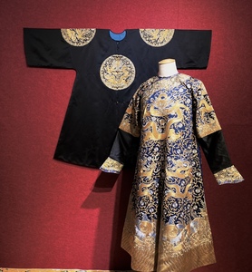 乾隆缠枝花卉龙袍吉服蟒袍清朝官服故宫同款复刻衮服内廷承造