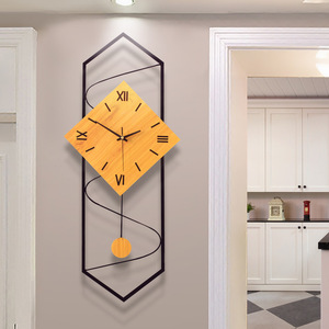钟表挂钟客厅玄关现代创意简约时钟时尚个性艺术装饰相框摇摆墙钟