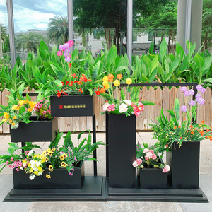 铁艺花架售楼部广场隔断花槽组合商业街庭院花坛定制户外多层花箱