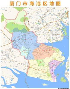 厦门市海沧区行政区划地图2019高清定制城市街区图办公会议室挂图