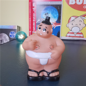 日本 昭和复古玩具 小相扑软胶 公仔手办模型摆件收藏