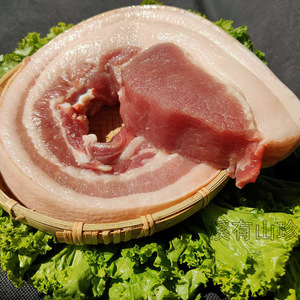 东北散养笨猪肉当天现杀新鲜五花三层带皮肥肉红烧肉3斤顺丰包邮