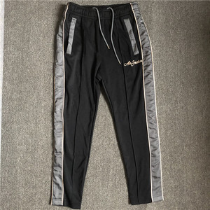 耐克nike jordan remastered黑金丝绸撞色拼接运动长裤cd5774-010