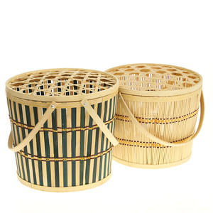 装土鸡蛋的小竹篮子 手工编织竹篮  收纳篮 竹筐竹篓 竹编包装