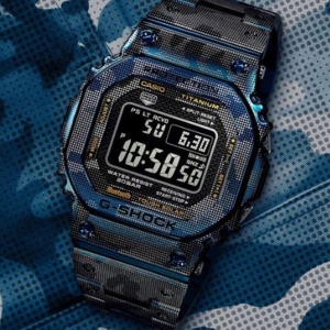 卡西欧gshock手表男迷彩钛合金方块太阳能蓝牙电波gmw-b5000tcf-2