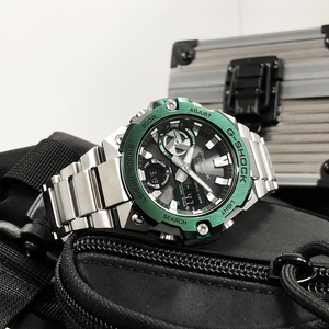 卡西欧gshock gst-b400cd-1a3绿水鬼钢铁之心太阳能蓝牙防水表