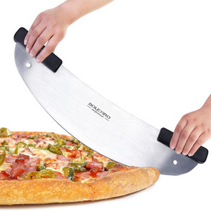 披萨摇刀大比萨刀商用切披萨刀半圆披萨刀牛轧糖雪花酥切刀西点刀