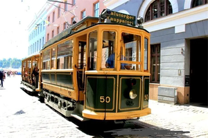 铁艺复古有轨电车老上海铛铛车大型双层巴士模型拍摄道具网红打卡