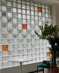 欧盟品质超白玻璃砖隔断 水晶砖 隔断墙 干湿分离背景墙 工厂直销