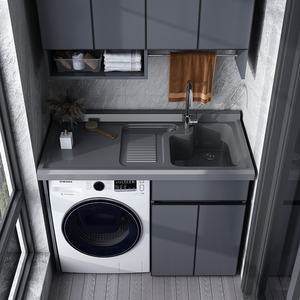 滚筒洗衣机台面组合柜阳台