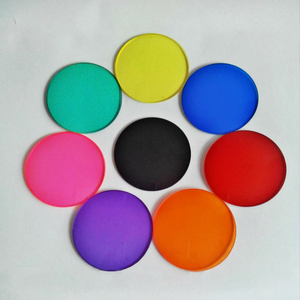 朋克眼镜彩色镜片 diy镜片 圆形直径5cm彩色pc镜片墨镜装饰镜片