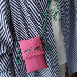 梵花不语可爱软萌手机包韩版学生单肩斜挎包女小众设计布包小包包