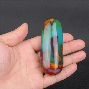 000人付款淘宝一元 拍卖 新疆和田七彩绿黄红白玉鼎小摆件玉手把玩件