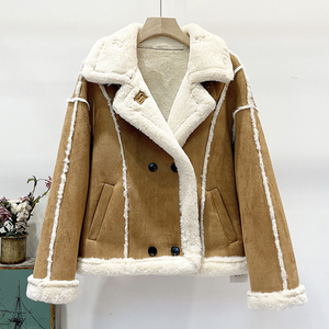 麂皮绒外套女冬短款