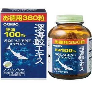 日本本土立喜乐ORIHIRO深海鱼油鲨鱼鲛精华肝油角鲨烯鱼肝油360