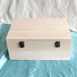 松木原木色木质鞋盒收纳木制盒子实木储物用品收纳木箱礼盒定制做