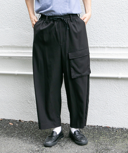 垂感阔腿裤直筒9分男