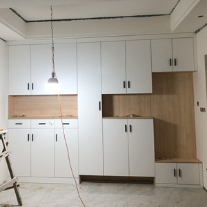 重庆苏州美诺三千方多层实木客厅鞋柜餐边柜酒柜一体镂空衣柜吊柜