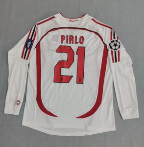 0607复古ac米兰球衣欧冠决赛版皮尔洛卡卡因扎吉内斯塔长袖球衣