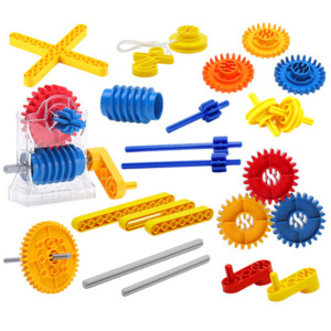 万格ki010机械齿轮配件大颗粒益智积木兼容乐高9656散件 涡轮 轴