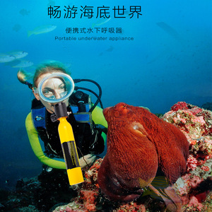 便携氧气瓶水下潜水呼吸器打气筒水肺鱼鳃专业浮潜深潜装设备空运